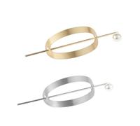 Beaupretty 2Pcs Pearl Hair Forks Alloy Hairpins with Hollow Design Smooth Surface Stylish Hair Accessories for Women and Secure Non Slip Hold for Elegant Hairstyles
