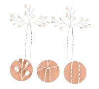 Beaupretty 2pcs Pearl Hairpins Hair Fork Bride Hair Accessories for Bridesmaid Bridal Shower Messy Bun