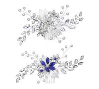 Beaupretty 2pcs Pearl White Comb Bridal Hair Accessories for Wedding Prom Dinner Dance