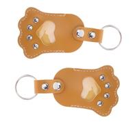 Beaupretty 2pcs Pet Hair Storage Keychain for Dog and Cat, Lightweight Pu Leather Pendant Charm in Paw Shape, Stylish and Elegant Memorial Design, Keepsake for Pet Enthusiasts