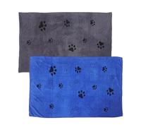 Beaupretty 2Pcs Pet Quick Drying Towels for Dogs and Cats - Ultra-Absorbent Microfiber Bath Towels 60X100Cm Thick Soft with Water Absorbent Mat for Grooming and Bathing