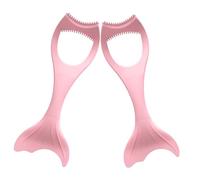 Beaupretty 2Pcs Pink Silicone Eyeliner Stencil Tool Mermaid Tail Shape Multi-function Eye Makeup Aid for Precise Eyeliner Eyelash Eyeshadow and Eyebrow Application