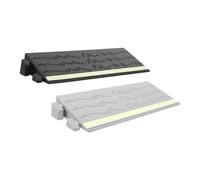 Beaupretty 2pcs Plastic Ramp for Doorstep Anti-slip Robot Vacuum Cleaner Hill Climbing Mat with Portable Design for Indoor Thresholds and Wheelchair Access
