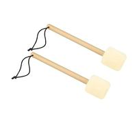 Beaupretty 2pcs Plush Head Bass Drumsticks Wooden Handle Large Long Pile Mallet Sticks for Boys and Girls and Adults for Hand Drums and Practice