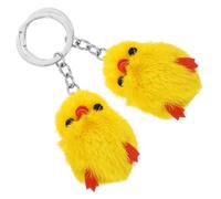Beaupretty 2pcs Plush Little Yellow Duck Key Chains Cute Angry Cartoon Pendant for Car Keys Handbag Backpack and Adults Decorative Accessories Great for Party Favors