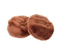 Beaupretty 2pcs Plush round Powder Puff Set with Cute Embroidery Cartoon Pattern, Reusable Polyester Makeup Tool for Quick Cosmetic Blending, for Daily Use and Body Dusting