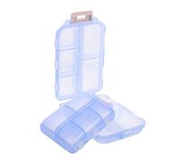 Beaupretty 2pcs Portable Double-Layer Pill Organizer with Transparent Compartments Humidity-Resistant Travel Medicine Case for Daily Use Sealed Airtight Pill Box for Medication Management