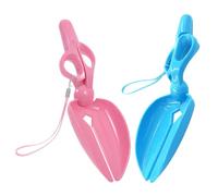Beaupretty 2pcs Portable Handheld Pooper Scooper Lightweight Sturdy Plastic Pet Waste Picker for Yard Garden Walks