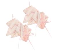 Beaupretty 2pcs Princess Floral Scrunchies Hair Tie Silk Ponytail Holder Hair Tie Rope for Women