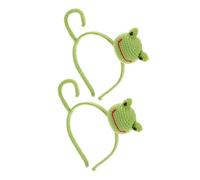 Beaupretty 2pcs Product Title Handmade Knitted Frog Headband Cute Cartoon Hair Accessory Big Eyes for Women Makeup Skincare and Spa Days Product Name Diypcs Precise Keywords Animal Bopper