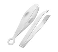 Beaupretty 2pcs Professional Hair Plucking Tweezer Stainless Steel Fish Bone Chicken Hair Removal Kitchen Accessory
