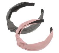 Beaupretty 2pcs PU Leather Knotted Wide Headbands for Women Stylish Hairbands with Decorative Knot Comfortable Plastic and Leather Material Hair Accessories for Daily Wear Prom and Special