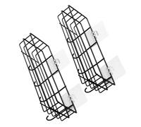 Beaupretty 2pcs Punch-free Storage Shelf Wall-mounted Storage Rack 35.4x11.8x7.1inch Iron Space-saving Simple Design for Household Bathroom Organization