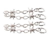 Beaupretty 2pcs Punk Style Metal Shoe Chain Accessories for Sneakers Gothic Alloy Charms DIY Fashionable Shoe Decor for Men Women
