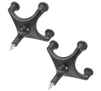 Beaupretty 2pcs Quad Cane Base Replacement for Walking Sticks with Four Prong Design, Easy Installation and Enhanced Stability, Black Iron and Abs Material, Suitable for Seniors Using