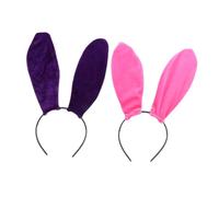 Beaupretty 2pcs Rabbit Ears Headband for Women Wire Long Rabbit Ear Hair Hoops Velvet Cloth Material Comfortable Festival Hairbands for Parties and Family Gatherings