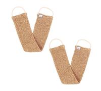 Beaupretty 2pcs Ramie Jute Back Scrubber Exfoliating Shower Tool for Bath Wash Towel Use in Shower Rubbing