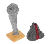 Beaupretty 2pcs Realistic Volcano Tornado Models for Micro Landscape Figures for Engaging Classroom and Outdoor Activities