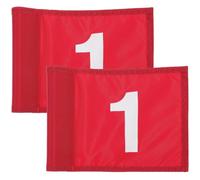 Beaupretty 2pcs Red Nylon Golf Pin Flags Training Aid and Reference Object for Practicing Portable Golf Flags for Outdoor Use for Course and Garden Practice