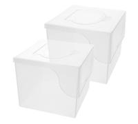 Beaupretty 2pcs Refillable Plastic Wet Tissue Storage Box Set, Face Towel Container with Lid, and Reusable Wipes Holder for Nursery and Travel