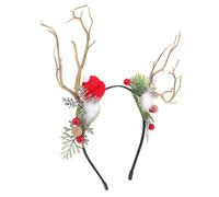 Beaupretty 2pcs Reindeer Antlers Headband Christmas Hair Hoops Party Photo Props Fit Festive Deer Horns Accessory for Adults