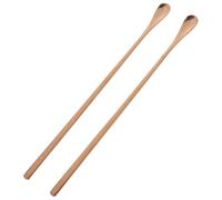 Beaupretty 2pcs Reptile Food Scoop Long Handle 23cm Rose Gold Feeding Spoon for Lizard Small Animals Portable Reusable Pet Feeding Tool for Fruit Mixing