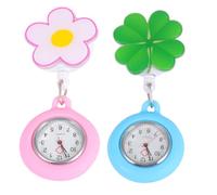 Beaupretty 2pcs Retractable Nurse Pocket Watch with Secure Clip Digital Nursing Watch for Medical Staff Nurses and Students Durable and Convenient Design
