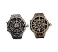 Beaupretty 2pcs Retro Electronic Ring Watch for Women, Zinc Alloy Material with Flexible Flipping Function and Stylish Ornamentation, for Casual and Fashionable Wear