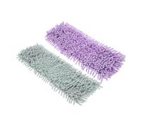Beaupretty 2pcs Reusable Mop Replacement Pads for Flat Mops Fast Drying Wet Floor Cleaning Pads Compatible with Hardwood Tile Laminate Floors Machine Washable Easy to Install