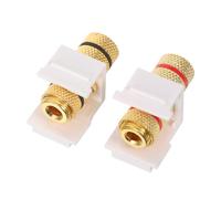 Beaupretty 2pcs Reusable Screw Type Audio Binding Post Connectors for Speaker Wire Secure Banana Plug Jack with Spiral Head for Stable Home Theater and Professional Sound Systems