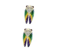 Beaupretty 2pcs Rhinestone Brooch Pin Enamel Pin Brooch for Women Vintage Breastpin for Prom Flower Corsage