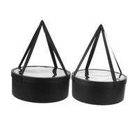 Beaupretty 2pcs Round Fruit and Flower Box with Long Handle Plastic Packaging for Wedding Birthday Proposal Bridesmaid Party Accessories Elegant Fresh Arrangement Container