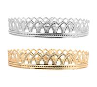 Beaupretty 2pcs Royal King Crowns Men S Prom King Party Tiaras European Court Style Decorative Hair Accessories for Adults Boys Wedding Stage Performances