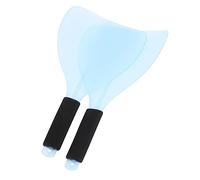 Beaupretty 2pcs Salon Hairdressing Mask Anti-slip Plastic Shield for Face and Eyes Sponge Handle, Hairspray Face Guard for Barber and Haircut Use Random Color