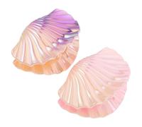 Beaupretty 2pcs Seashell Hair Claw Clips Gradient Color Hairpins for Women Shark Clip Design Ocean Inspired Hair Accessories for Summer Styling and Casual Wear