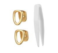 Beaupretty 2pcs Shiny Teeth Grill Hip Hop Decorative Tooth Caps for Cosplay Party Accessories Lightweight and Unique Design for Hip Hop Culture Enthusiasts