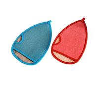 Beaupretty 2pcs Shower Mitts Deep Exfoliating Glove Bath Accessories Body Scrubbers for Women Random Color