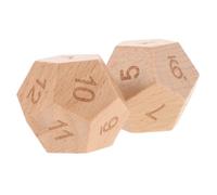 Beaupretty 2pcs Sided Wooden Dice Set for Math Manipulative for Early Education Cognitive Development Interaction Vintage Wood Dice for Mental Stimulation and Learning