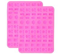 Beaupretty 2pcs Silicone Animal Gummy Molds for DIY Candy Making, Non-Stick and Easy to Demould, Small Pink Dome Moulds with Lids for Handmade Wax Stamp Crafts
