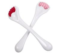 Beaupretty 2Pcs Silicone Face Massager Mini Facial Roller for Eye Massage Soothing Skin Tool for Puffiness Relief Cream Absorption Enhancement Lightweight Portable Beauty Roller