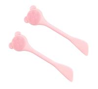 Beaupretty 2pcs Silicone Nose Brush for Blackhead Removal Long Handle for Easy Use Gentle Bristles for Facial Cleansing for Home and Dorm Skincare Routine