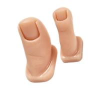 Beaupretty 2pcs Silicone Practice Toes for Nail Art Training Soft Fake Fingers for Manicure Techniques Realistic Design for Skill Improvement and Comfortable Use