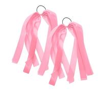 Beaupretty 2pcs Silk Satin Ribbon Hair Bows Hair Ties Bowknots for Women Girls Ponytail Holders