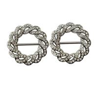 Beaupretty 2pcs Silk Scarf Buckle with Rhinestone Waist Button Scarf Rings for Women Stylish Shawl Buckle Clips Versatile Fashion Accessory for Shirts Hats