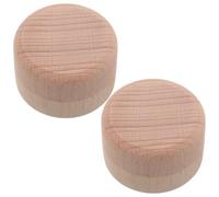 Beaupretty 2pcs Small Round Wooden Jewelry Boxes with Lids, Mini Earring and Ring Organizer, Wooden Keepsake Storage for Wedding, Engagement, Birthday