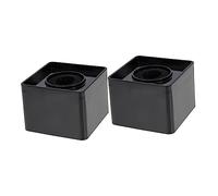 Beaupretty 2Pcs Small Square Cube Mic Station Logo Flag Black Abs Injection Molded Durable Portable Microphone Mark for Interview and Tv Broadcasting