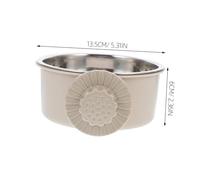 Beaupretty 2pcs Stainless Steel Hanging Dog Bowls Elevated Feeding Dish with Anti-spill Design for Medium Pets Compatible with Crates and Cages Quiet Use Water and Food Bowls