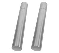 Beaupretty 2pcs Stainless Steel Map Carrying Case and Protective Document Tube for Birth Certificates and Marriage Licenses, Rustproof Cylindrical Storage Organizer Suitable for Office