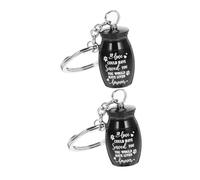 Beaupretty 2pcs Stainless Steel Pet Ash Urn Keychain Pendant Cremation Keepsake Ornament Black Mini Urn Container for Dog Memorial and Bag Decor