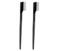 Beaupretty 2pcs Steel Needle Eyelash Comb and Eyebrow Comb with Dense Teeth, Portable Eyelash Shaping Grooming Tool for Makeup and Brow Styling